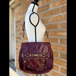 Rafe patent red handbag